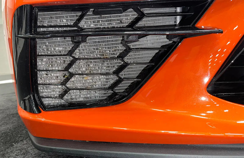 Unprotected Corvette radiator