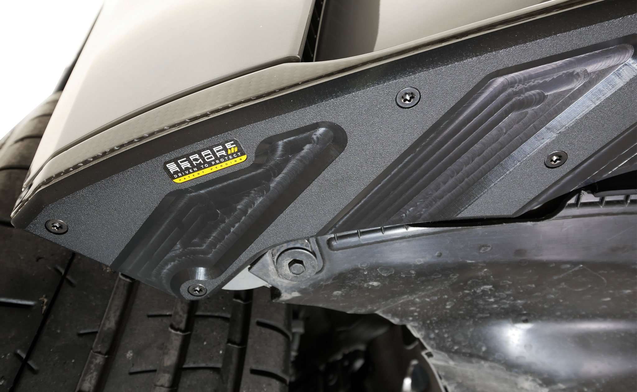 BMW M3 CS Scrape Armor skid plate bumper protection.